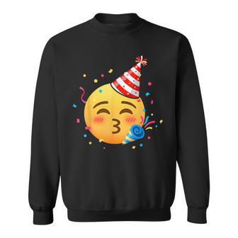 Emoticon Party Smiling Face Partying Birthday Sweatshirt - Thegiftio UK