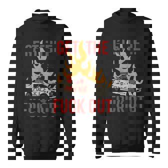Get The Fuck Out Ice Distressed Sweatshirt - Thegiftio