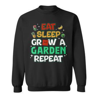 Game Eat Sleep Grow A Garden Repeat Gamer Sweatshirt - Thegiftio