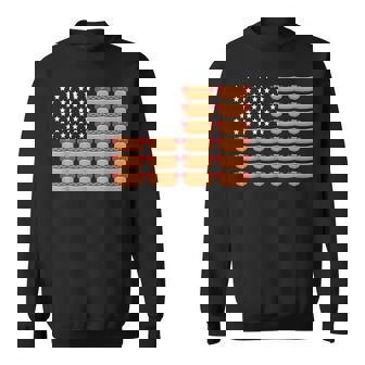 Hotdog American Flag July 4Th Patriotic Summer Bbq Sweatshirt - Monsterry