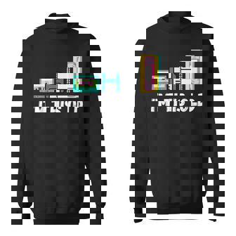 I'm This Old 1980S Cassette Vhs Floppy Disk Retro Tech Sweatshirt - Thegiftio