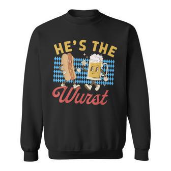 Oktoberfes Hes The Wurst Shes A Brat Couples Matching Sweatshirt - Thegiftio UK