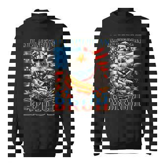 Patriotic 4Th Of July American Eagle All American Bruh Sweatshirt - Thegiftio