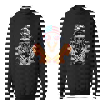 Patriotic Dachshund 4Th Of July Hotdog American Flag Sweatshirt - Thegiftio