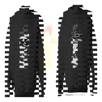 Punk Avestruz Mohawk Banda De Rock And Roll Amante De Los Animales In Mangas Camisa de entrenamiento - Regaloses