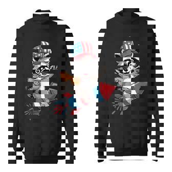 Raccoon 4Th Of July Hot Dog Fourth Of July Sweatshirt - Thegiftio