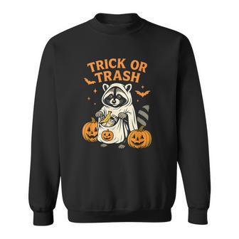 Raccoon Trick Or Trash Halloween Sweatshirt - Thegiftio UK