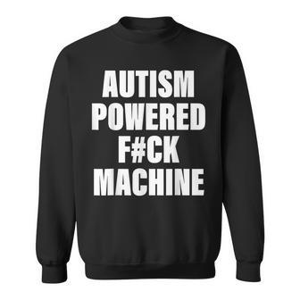 Saying Autism Powered FCk Machine Retro Health Appare Sweatshirt - Thegiftio UK
