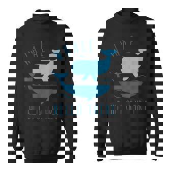 Whale Pun クジラ Hello There Hello Dort ファニークジラ スウェットシャツ - Kawaiitshirt