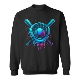 Futuristic Baseball Drip Patriotic Ball And Bat Youth Boys Sweatshirt - Thegiftio UK