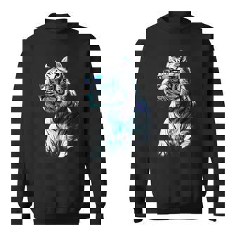 Gafas Deol De Tigre Blanco Colorido Arte Animal Tigre Camisa de entrenamiento - Regaloses
