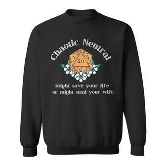 Gamer D'alignement Neutre Chaotique Lecteur D20 Sweater e - Cadeauxyz