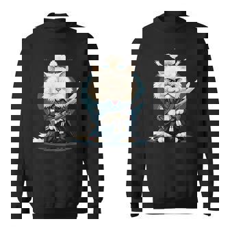 Gato Ninja Japonés Kawaii Gato Persaamurai Camisa de entrenamiento - Regaloses