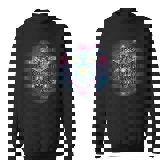 Géométrieacrée Fleur Deie Cube Métatron Sweater e - Cadeauxyz
