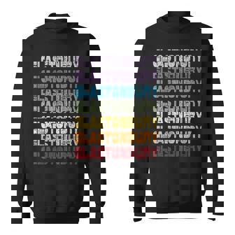 Glastonburyomerset Colores Retro Del Arco Iris Camisa de entrenamiento - Regaloses
