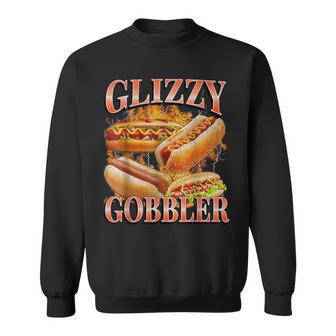 Glizzy Gobbler Wiener Hot Dog Meme Bootleg Graphic Sweatshirt - Thegiftio UK