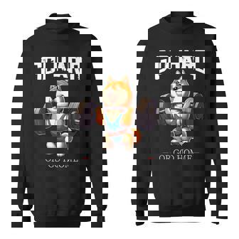 Go Hard Or Go Home 柴犬 犬 ウエイトリフティング フィットネス ジム スウェットシャツ - Kawaiitshirt