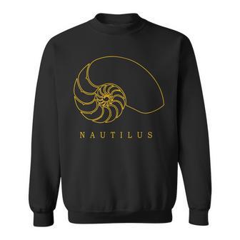 Golden Nautilus シェルtシャツ 海洋自然愛好家向け スウェットシャツ - Kawaiitshirt