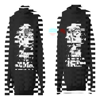 Golden Retriever 4Th Of July Merica Sweatshirt - Monsterry