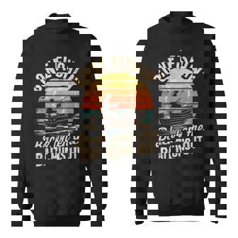 Gone Fishin’ Back When The Bait Runs Out Vintage Sweatshirt - Thegiftio UK