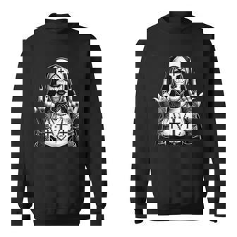 Gothic Aesthetic Hidden Profane Grunge Emo Punkatanic Nun Camisa de entrenamiento - Regaloses
