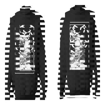 Gothic Choked Up Unholy Nun Satan Baphomet Spooky Halloween Sweatshirt - Thegiftio