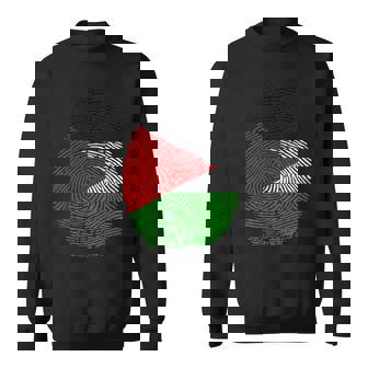 Gracioso Está En Mi Adn Bandera De Palestina Huella Digital In Mangas Camisa de entrenamiento - Regaloses