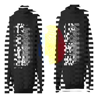 Gracioso Está En Mi Adn Rumania Bandera Huella Digital Camisa de entrenamiento - Regaloses