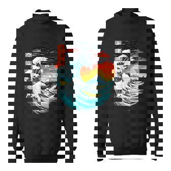 Gran Ola Monte Fuji Puesta Delol Paisaje Camisa de entrenamiento - Regaloses