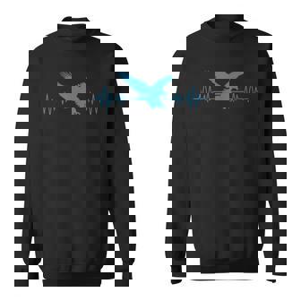 Great Usa イーグル ハートビート 面白い アメリカンバード ギフト メンズ レディース スウェットシャツ - Kawaiitshirt