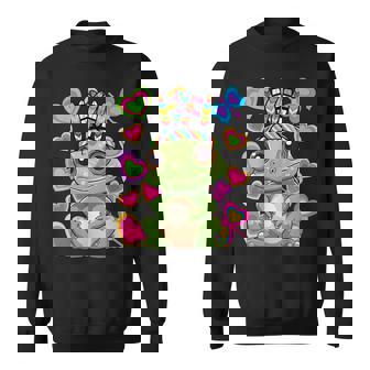 Grenouille Hippie Hippie Enfant Drôle Multicolore Sweater e - Cadeauxyz