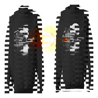 Guitar Nature Moon Retro Guitarist Acoustic Sweatshirt - Thegiftio