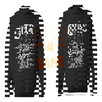 Guitars Keep Meane Pun Guitarists アコースティックギター スウェットシャツ - Kawaiitshirt