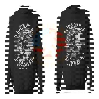 A Guy Like Me Is Hard To Find Bigfoot American Flag Sweatshirt - Thegiftio UK