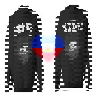 Haiti Heart Flag Haiti Lover Haitian Pride Sweatshirt - Thegiftio UK