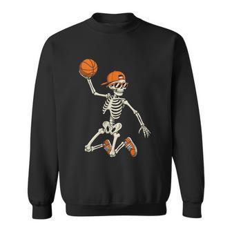 Halloween Skeleton Basketball For Ns Boys Men Sweatshirt - Thegiftio UK