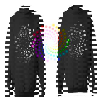 Happy Dot Day キッズ レインボー 水玉 スパイラル スウェットシャツ - Kawaiitshirt