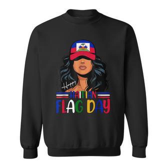 Happy Haitian Flag Day Cool Haiti Flag Map Haitian Pride Sweatshirt - Thegiftio UK