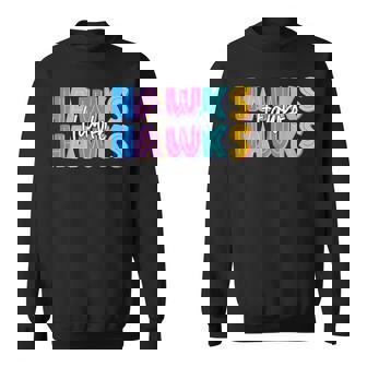 Hawks School Sports Fan Team Spirit Sweatshirt - Thegiftio