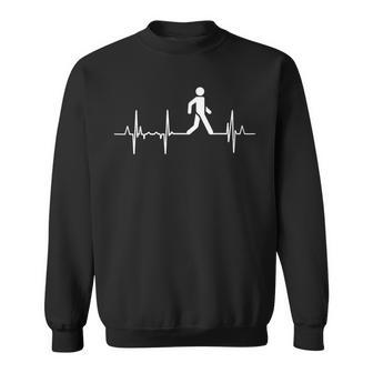 My Heart Beats For Track Walking Heartbeat Sweatshirt - Thegiftio UK