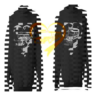 Heart School Bus Driver Sweatshirt | Mazezy