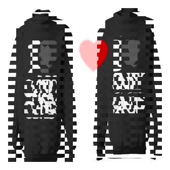 I Heart 愛 キャンディケーン 冬 ペパーミント クリスマス スウェットシャツ - Kawaiitshirt