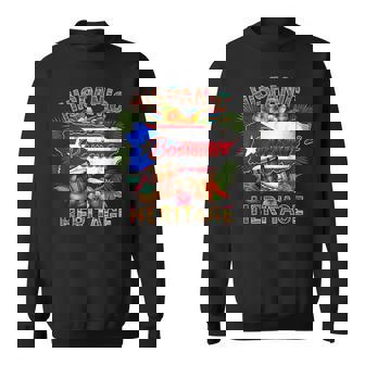 Heritage Puerto Rico Hispanic Boricua Flag Month Tree Roots Sweatshirt - Monsterry