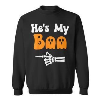 He's My Boo Matching Halloween Couples He's My Boo Sweatshirt - Thegiftio UK