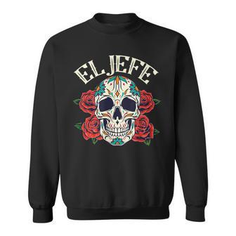 Homme El Jefe Dia De Los Muertos Tête De Mort Mexicaine Sweater e - Cadeauxyz