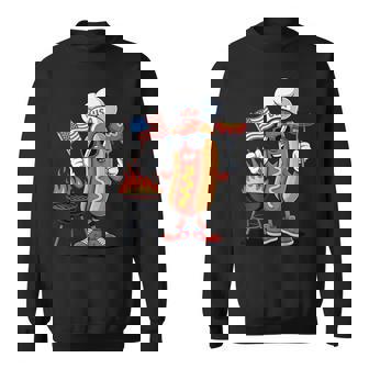 Hot Dog 4Th Of July Patriotic Bbq Hot Dog Usa Flag Sweatshirt | Mazezy