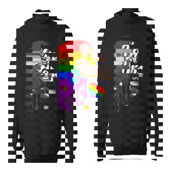 I'm Hers &He's Mine 虹のハート Lgbtq プライド デザイン スウェットシャツ - Kawaiitshirt