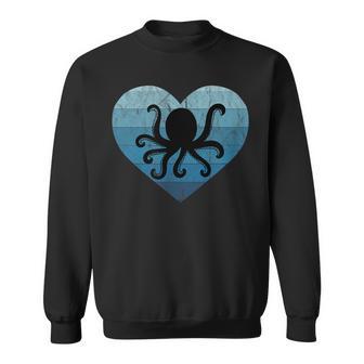 Ich Liebe Oktopus Ozean Aquariumintage Krake Tintenfisch Sweatshirt - Geschenkecke