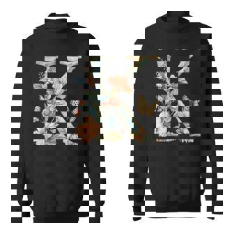 Idée-Cadeau Personnalisé Lettre K En Fleurs Et Papillons Sweater e - Cadeauxyz