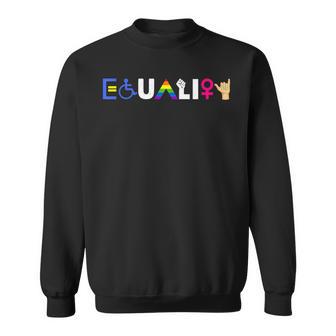 Igualdad Derechos Humanos Feminista Lgbt-Q Regalo De Orgullo Discapacitado Camisa de entrenamiento - Regaloses
